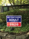 Funny yard sign for presidential campaign 2020, Portland, Oregon
