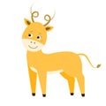 Funny yellow antelope