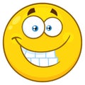 Funny Yellow Cartoon Smiley Face Character With Smiling Expression And Protruding Tongue Royalty Free Stock Photo