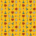 Funny yellow medical pattern