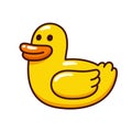 Funny yellow rubber ducky Royalty Free Stock Photo