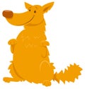 Funny yellow shaggy dog cartoon character Royalty Free Stock Photo