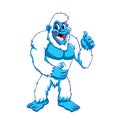 Funny yeti - blue sasquatch