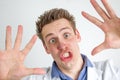 Funny young doctor Royalty Free Stock Photo