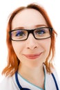 Funny young female doctor Royalty Free Stock Photo