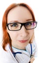 Funny young female doctor Royalty Free Stock Photo