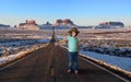 Funny Young Girl, Hitchhiker, Travel