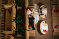 Funny young just merried couple lying on a sofa Royalty Free Stock Photo