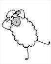 Funny young sheep