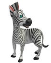 Funny Zebra cartoon character Royalty Free Stock Photo