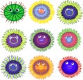 Funny zoanthus set Royalty Free Stock Photo