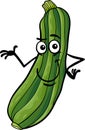 Funny zucchini vegetable cartoon illustration