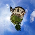 Funnylittle planet street view Royalty Free Stock Photo