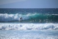 Funsport surfing in the turquoise waves at Playa de las America Tenerife, Spain