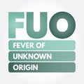 FUO - Fever of Unknown Origin acronym Royalty Free Stock Photo