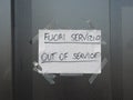 fuori servizio (out of order) sign