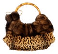 Fur bag isolated Royalty Free Stock Photo