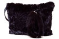 Fur bag isolated on white background Royalty Free Stock Photo
