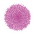 Fur ball, pink fur ball. Vector illustration Royalty Free Stock Photo