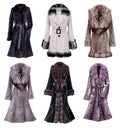 Fur coat collection Royalty Free Stock Photo