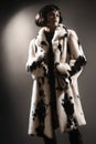 Fur coat winter clothes fashion Royalty Free Stock Photo