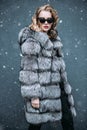 Fur coat for winter Royalty Free Stock Photo