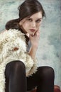 Fur Fashion.Beautiful Woman in Luxury Fur Coat