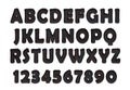 Fur font collection. Alphabet set made of wool