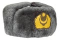 Fur military uniform cap