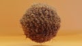 fur pompon, ball of hair, fluffy ball, colorful furry sphere, fur ball isolated, 3d render Royalty Free Stock Photo