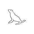 Fur seal hand drawn sketch icon. Royalty Free Stock Photo