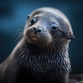 Ai Generated illustration Wildlife Concept of Fur seal pup Royalty Free Stock Photo