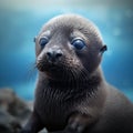 Ai Generated illustration Wildlife Concept of Fur seal pup Royalty Free Stock Photo