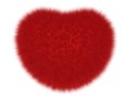 Fur symbolic love heart