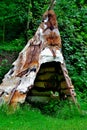 Fur tent, dwelling of a prehistoric man, Landek, Ostrava, Czech Republic