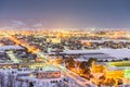 Furano, Hokkaido, Japan town skyline in winter