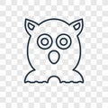 Furby toy concept vector linear icon isolated on transparent background, Furby toy concept transparency logo in outline style