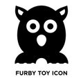 Furby toy icon vector isolated on white background, logo concept
