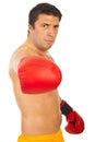 Furious boxer man Royalty Free Stock Photo