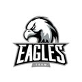 Furious eagle sport vector logo concept isolated on white background.