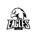 Furious eagle sport vector logo concept isolated on white background.