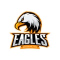 Furious eagle sport vector logo concept on white background