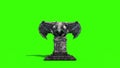 Furious Gargoyles Animated Statue Green Screen 3D Rendering Animation