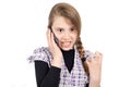 Furious Girl Expressing Anger Because of Unpleasant Phone Call