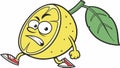 Furious Lemon Character with Angry Expression, vector design Generative AI Royalty Free Stock Photo