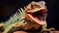 Furious Lizard in High-Resolution Image. Capturing Intense Emotions