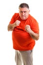 Furious man clenching his fists ready to fight Royalty Free Stock Photo