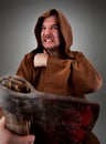 Furious medieval executioner Royalty Free Stock Photo