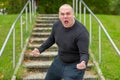 Furious young man yelling at the camera Royalty Free Stock Photo