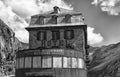 Furka Pass, Switzerland - July 04, 2022: The old and closed mountain hotel Belvedere. Switzerland, Europe Royalty Free Stock Photo